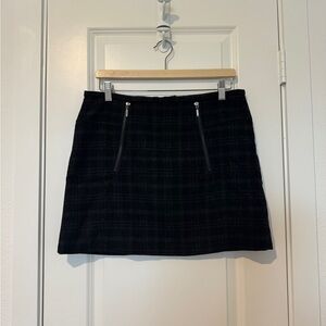 Willi Smith Black Plaid Mini Skirt Y2K Size 6